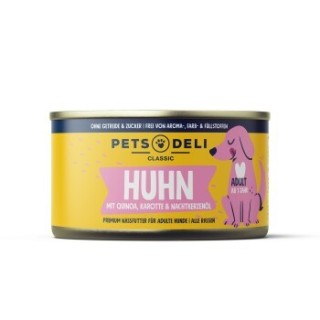 Pets Deli Nassfutter Hund, Huhn mit Karotte 6x200 g