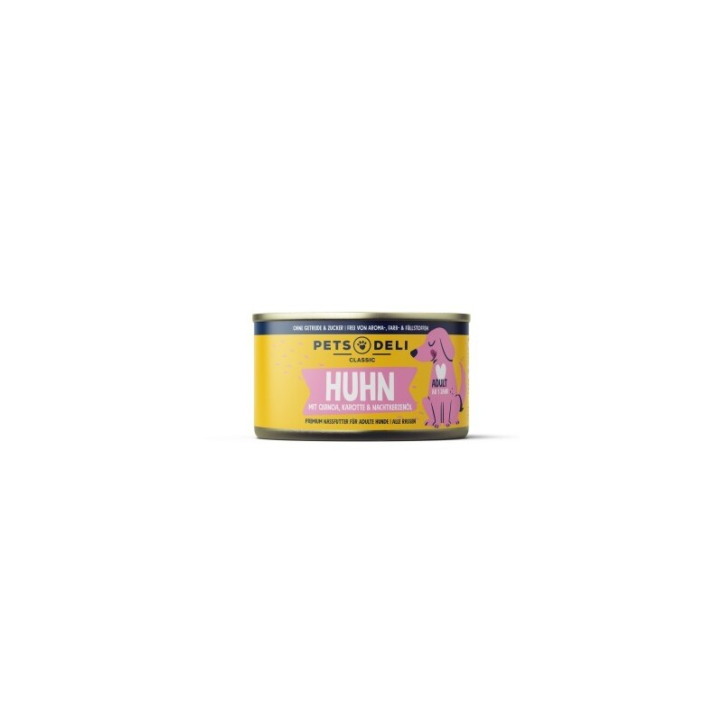 Pets Deli Nassfutter Hund, Huhn mit Karotte 6x200 g