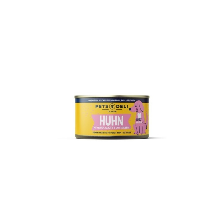 Pets Deli Nassfutter Hund, Huhn mit Karotte 6x200 g