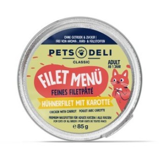 Pets Deli Adult Hühnerfilet Menu mit Karotten & Löwenzahn 12x85g