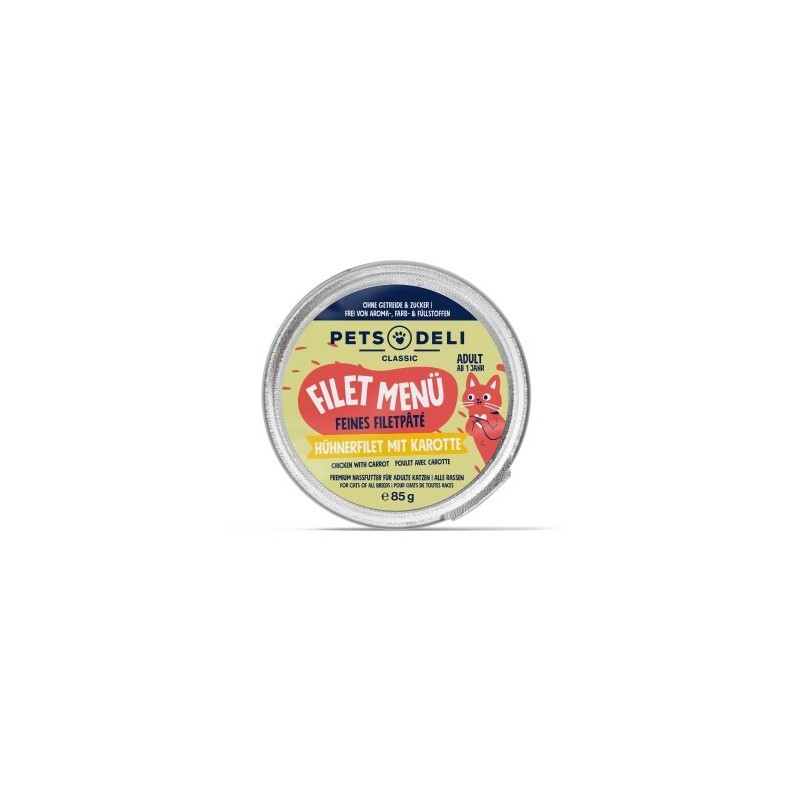 Pets Deli Adult Hühnerfilet Menu mit Karotten & Löwenzahn 12x85g