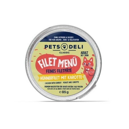 Pets Deli Adult Hühnerfilet Menu mit Karotten & Löwenzahn 12x85g