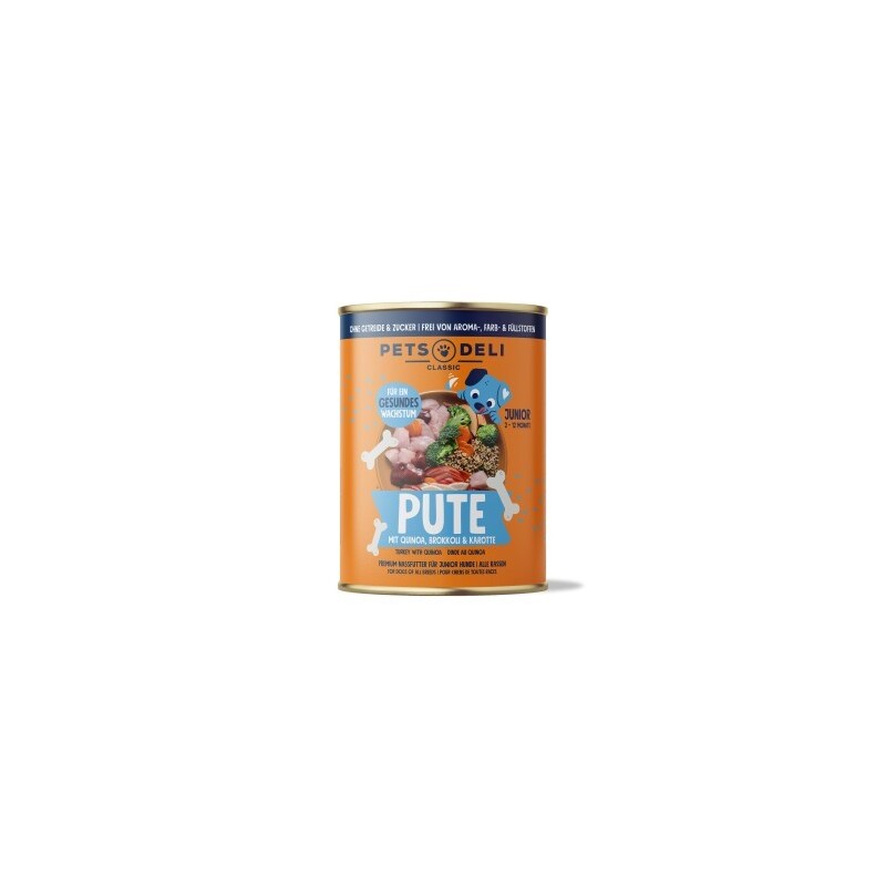 Pets Deli Junior Pute mit Quinoa, Brokkoli & Karotte 6x400g