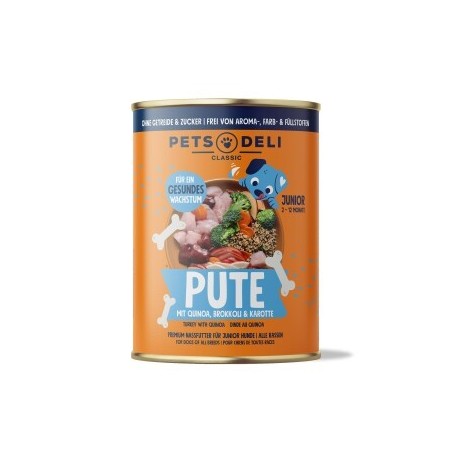 Pets Deli Junior Pute mit Quinoa, Brokkoli & Karotte 6x400g