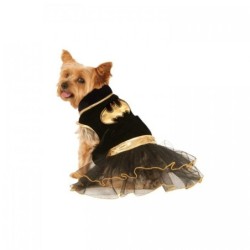 Batman Batgirl Hundekostüm S gold/schwarz