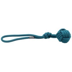 treusinn. Hundespielzeug Eco Tau Bolly petrol, Gr. M, Länge: ca. 35 cm, Durchmesser:  ca. 6,5 cm