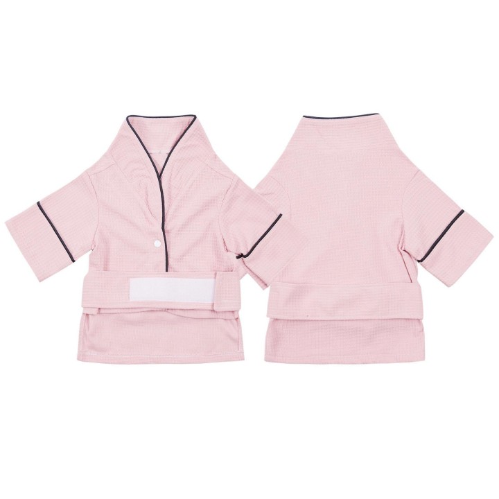 Hunde-Bademantel, Pyjama, Haustier-Spa, Trockenmantel, Nachtwäsche für kleine, mittelgroße und große Hunde Large rosa