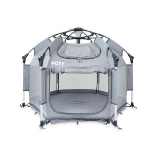 PETY Hunde-Laufstall anthrazit, Gr. klein, Breite: ca. 110 cm, Höhe: ca. 80 cm