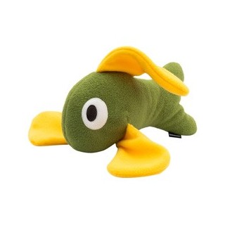 treusinn. Hunde-Plüschspielzeug Fritzy grün-gelb, Maße: ca. 28 x 24 cm (inkl. Flossen)
