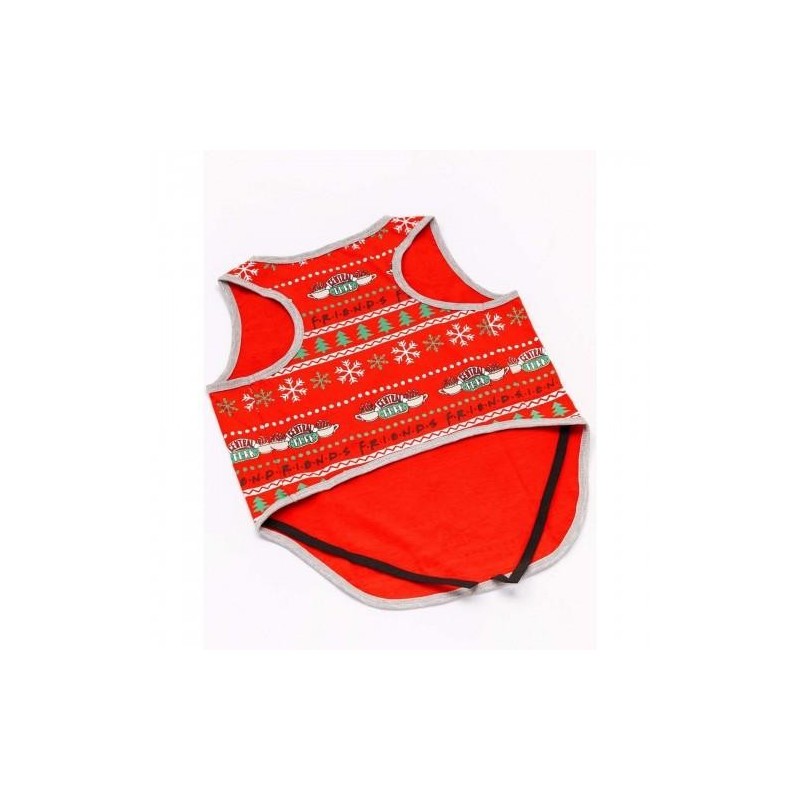 Friends Central Perk Weihnachtshundepyjama M rot