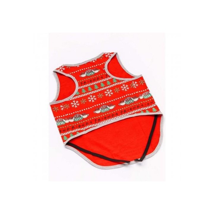 Friends Central Perk Weihnachtshundepyjama M rot