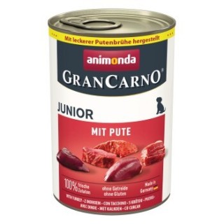 animonda GranCarno Original Nassfutter Hund Junior, Pute 12x400 g