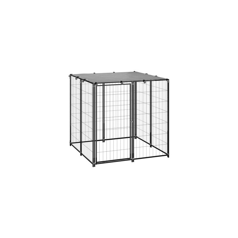 VidaXL Hundezwinger Stahl schwarz 1,1 m, 1,1 m, 1,1 m