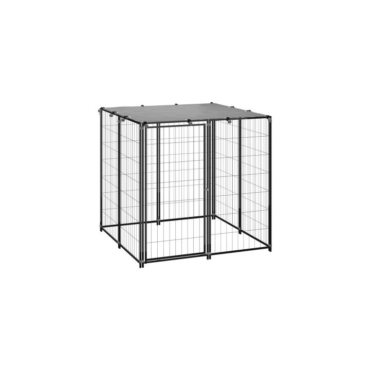 VidaXL Hundezwinger Stahl schwarz 1,1 m, 1,1 m, 1,1 m