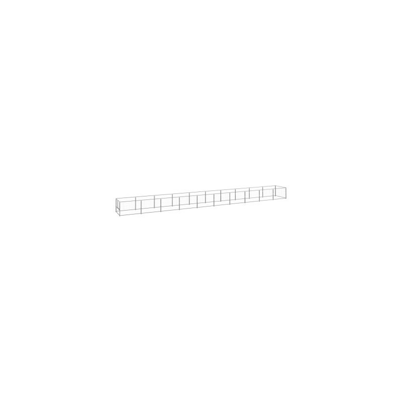 VidaXL Hundezwinger Stahl silber 10 m, 1 m, 70 cm