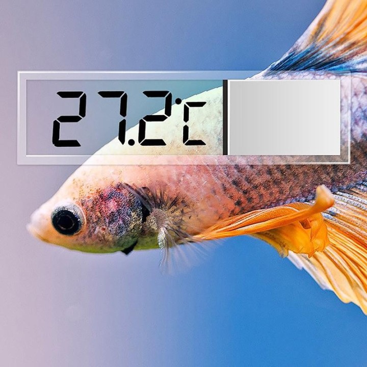 Aquarium Thermometer Elektronische Lcd Digital Aquarium Temperatur Messung Aquarium Temp Meter Aquarium Zubehör silber
