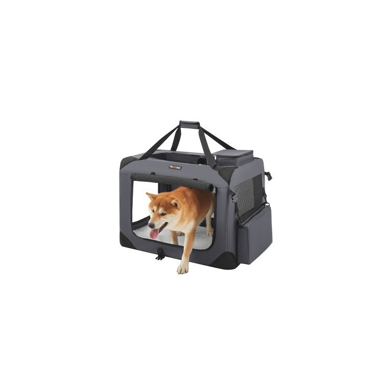 FEANDREA S-XXXL Transportbox Oxford-Gewebe grau 70 cm, 52 cm, 52 cm