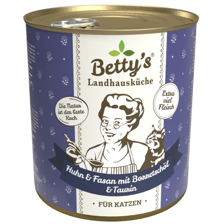 Betty's Landhausküche Huhn & Fasan mit Borretschöl 6x800 g