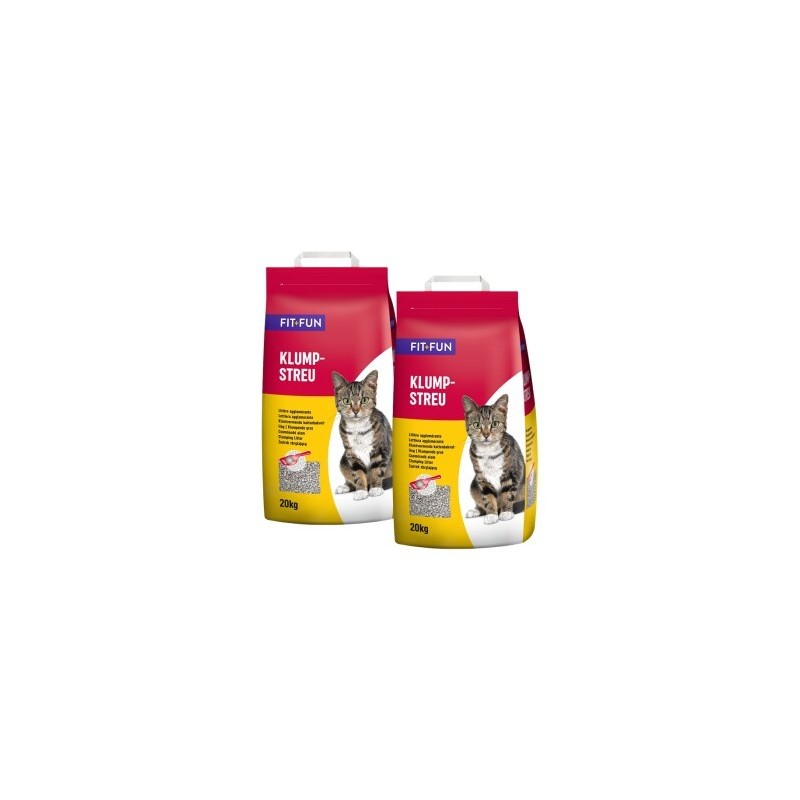FIT+FUN Katzenstreu klumpend 2x20 kg