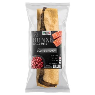 Dogario Bonni Rolled Snack L - Rinder- und Lachsbrötchen zum Kauen