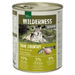 REAL NATURE WILDERNESS Nassfutter für Hunde Senior True Country, Huhn und Lachs 12x800 g