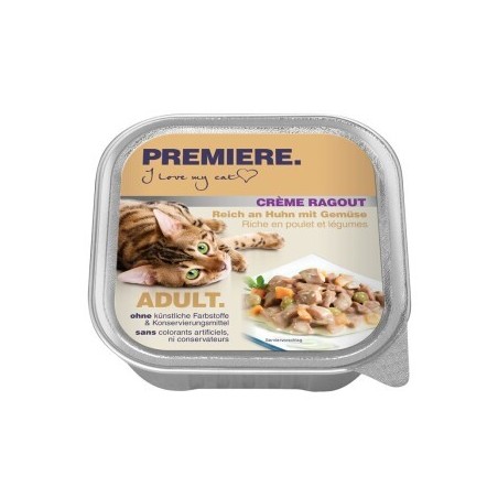 PREMIERE Crème Ragout Adult Huhn mit Gemüse 64x100 g