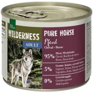 REAL NATURE WILDERNESS Nassfutter für Hunde Adult Pure Horse, Pferd 24x200 g