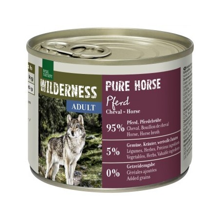 REAL NATURE WILDERNESS Nassfutter für Hunde Adult Pure Horse, Pferd 24x200 g