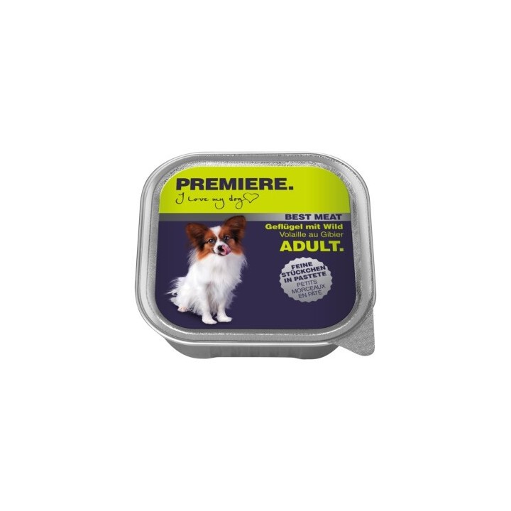 PREMIERE Best Meat Adult Geflügel und Wild 64x100 g