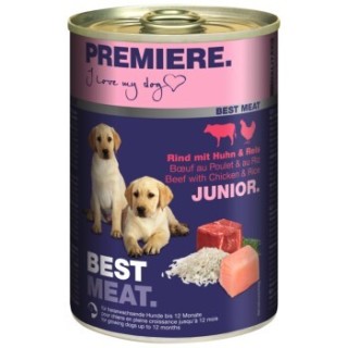 PREMIERE Best Meat Junior Huhn und Rind 24x400 g