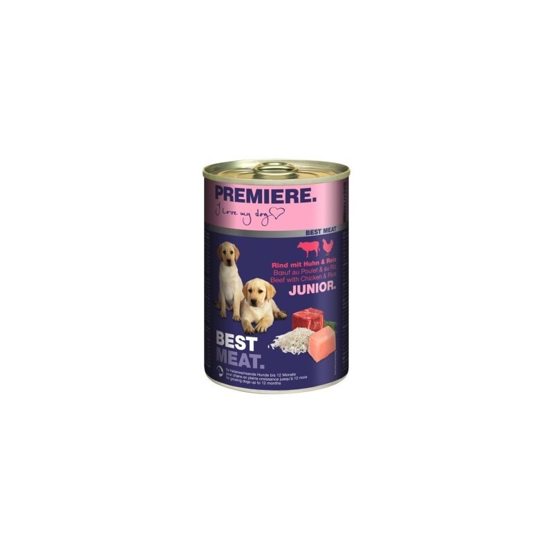 PREMIERE Best Meat Junior Huhn und Rind 24x400 g