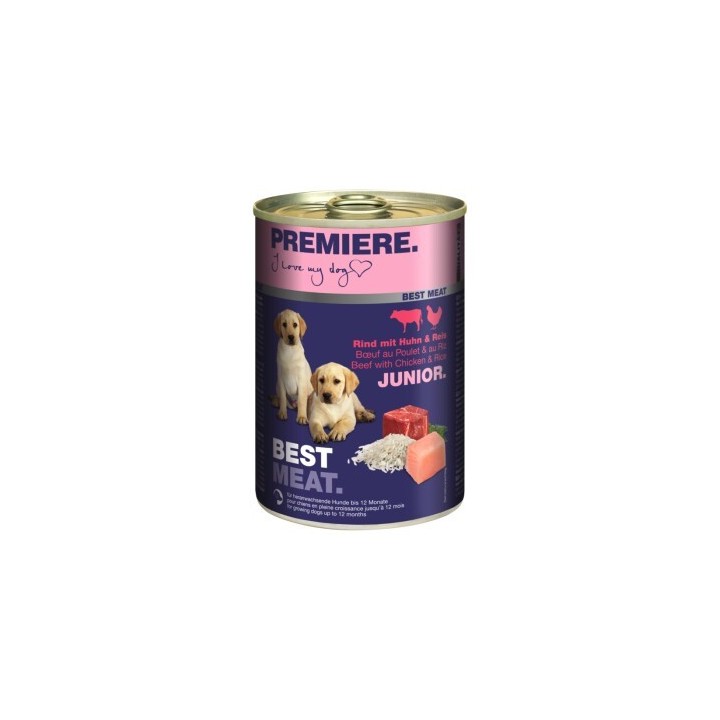 PREMIERE Best Meat Junior Huhn und Rind 24x400 g