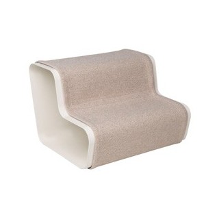 dogBeam® Hundetreppe white/sand, Maße: ca. 34 x 38 x 25 cm