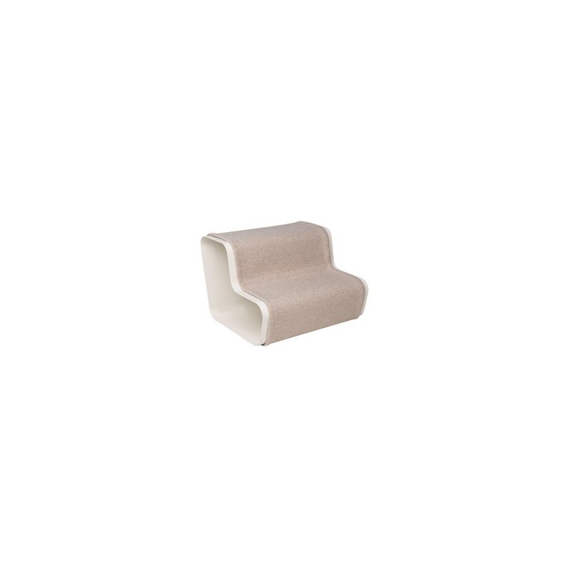 dogBeam® Hundetreppe white/sand, Maße: ca. 34 x 38 x 25 cm