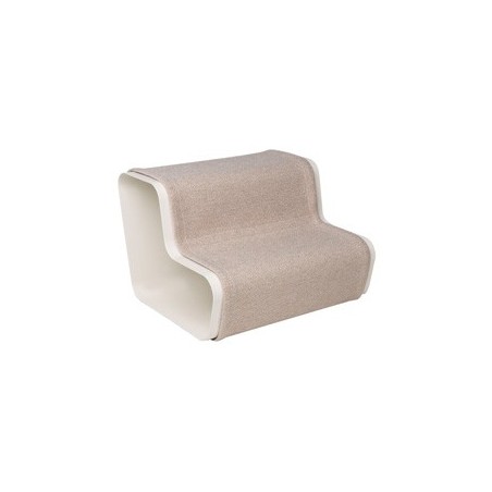 dogBeam® Hundetreppe white/sand, Maße: ca. 34 x 38 x 25 cm
