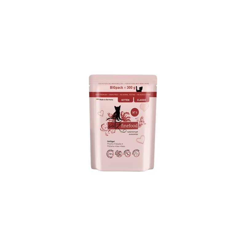 Catz finefood Nassfutter Katze Classic Kitten No. 3 Geflügel 6x300 g