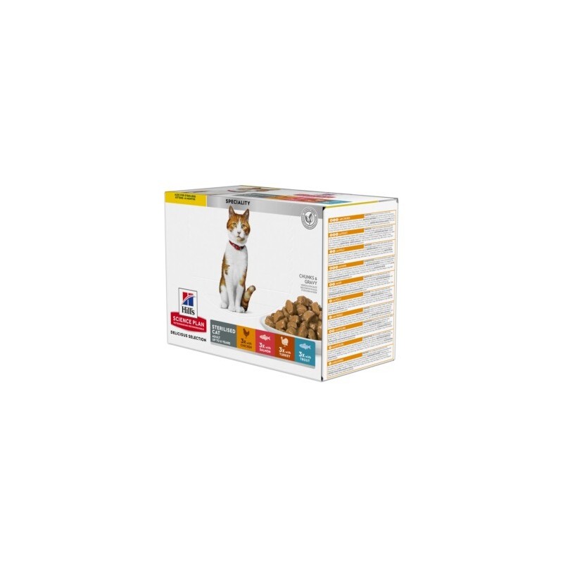 Hill's SCIENCE PLAN Sterilised Cat Adult Multipack 12x85 g