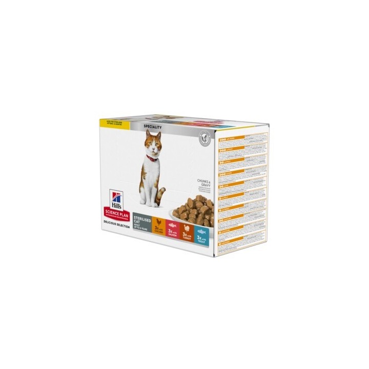 Hill's SCIENCE PLAN Sterilised Cat Adult Multipack 12x85 g