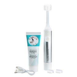 Cleany Teeth Hunde-Ultraschallzahnbürste Clean silber