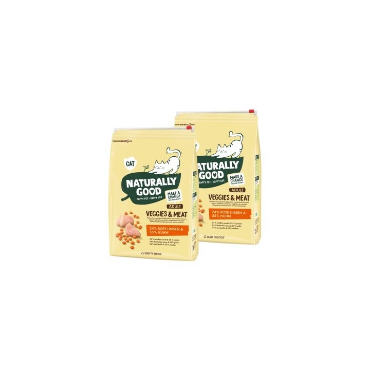 Naturally Good Veggies & Meat Rote Linsen und Huhn 2x2 kg