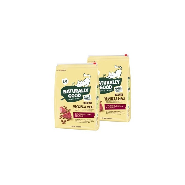 Naturally Good Veggies & Meat Berglinsen und Rind 2x2 kg