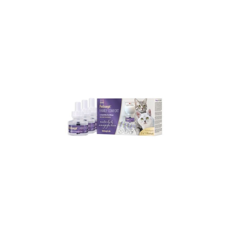 Felisept Family Comfort Nachfüllflakon im Mehrkatzenhaushalt 3x45 ml