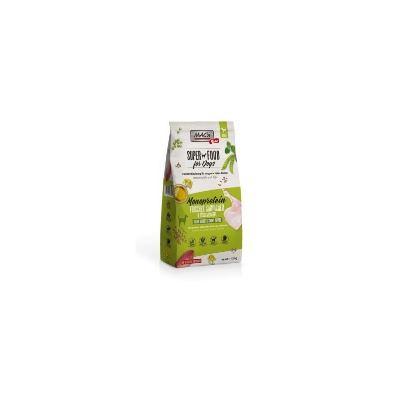 MAC's Dog Mono Adut Trockenfutter Kaninchen 12 kg