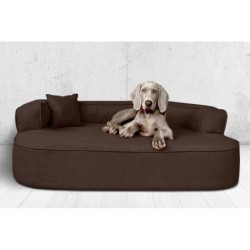 Tierlando ® LOTTE VISCO PLUS - Orthopädisches Hundesofa braun 1,2 m, 30 cm, 90 cm