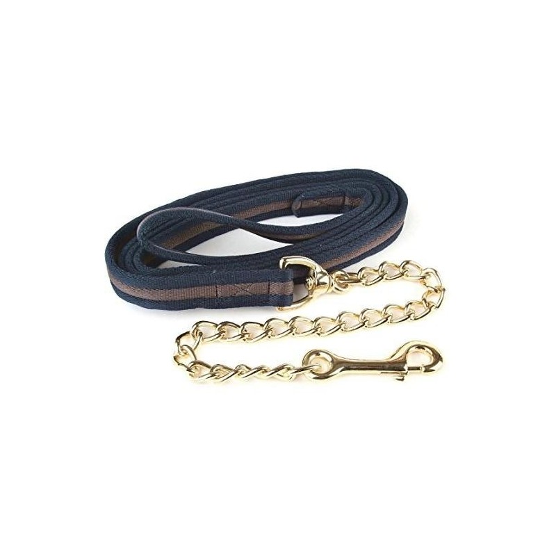 Hy Soft Gurtband Führzügel mit Kette One Size grau/schwarz