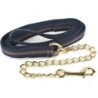 Hy Soft Gurtband Führzügel mit Kette One Size grau/schwarz