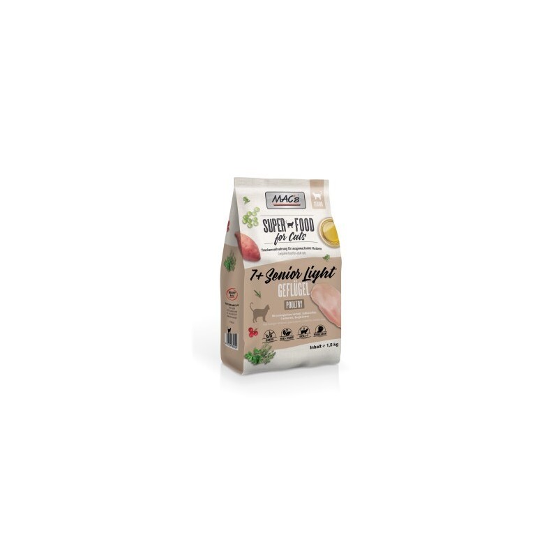 MAC's Cat +7 Senior Trockenfutter Light Geflügel 1,5 kg
