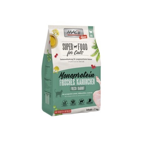 MAC's Cat Mono Trockenfutter Katze Adult Kaninchen 7 kg