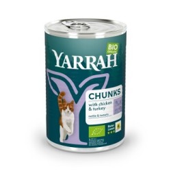 Yarrah Adult Bio Bröckchen 12x405 g Huhn und Truthahn