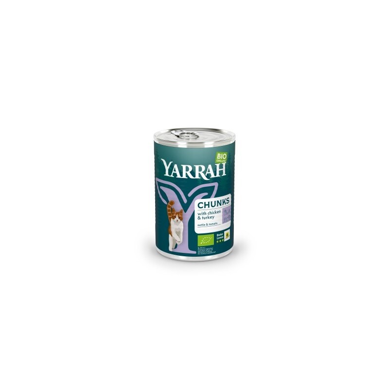 Yarrah Adult Bio Bröckchen 12x405 g Huhn und Truthahn